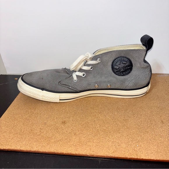 Converse Suede Gray High-Top Men's Sneakers Unisex Men's 10.5 Women's 12.5 High - Picture 7 of 16